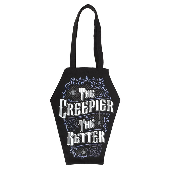 The Creepier the Better Coffin Shaped Tote Bag, image 1 of 5