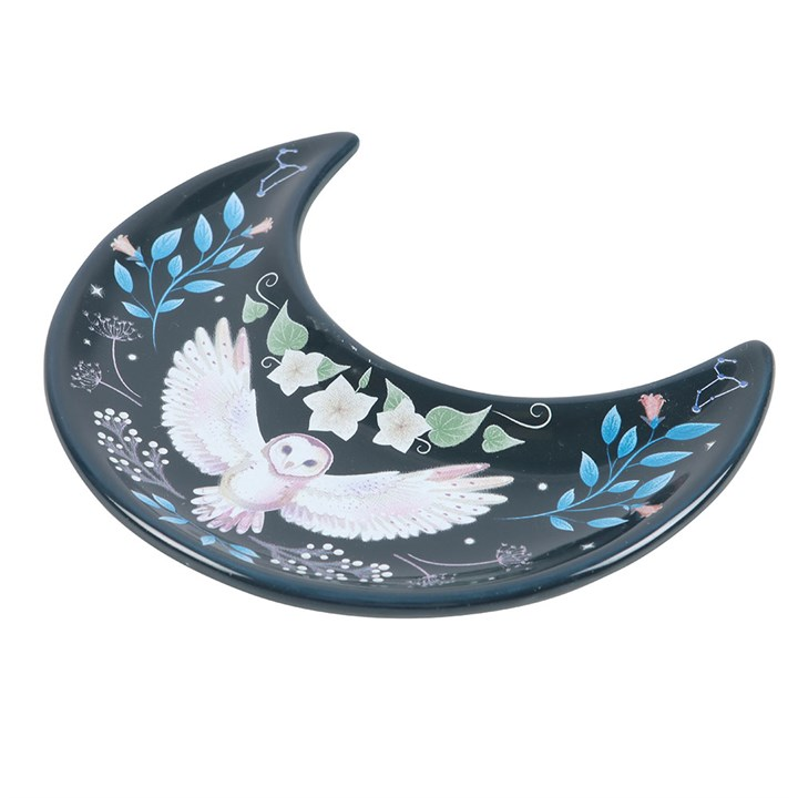 Crescent Moon Owl Trinket Dish, image 3 of 3