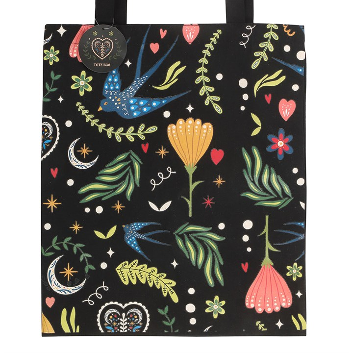 Midnight Bloom Polycotton Tote Bag, image 4 of 5