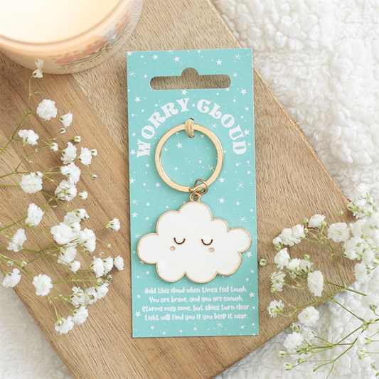 Worry Cloud Keyring, image 1 of 6