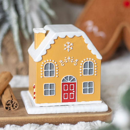 Candy Cane Gingerbread House Incense Cone Holder, image 1 of 5