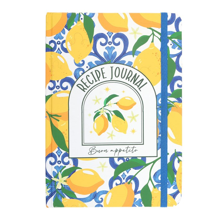 Italian Lemon Print A5 Recipe Journal, image 3 of 7