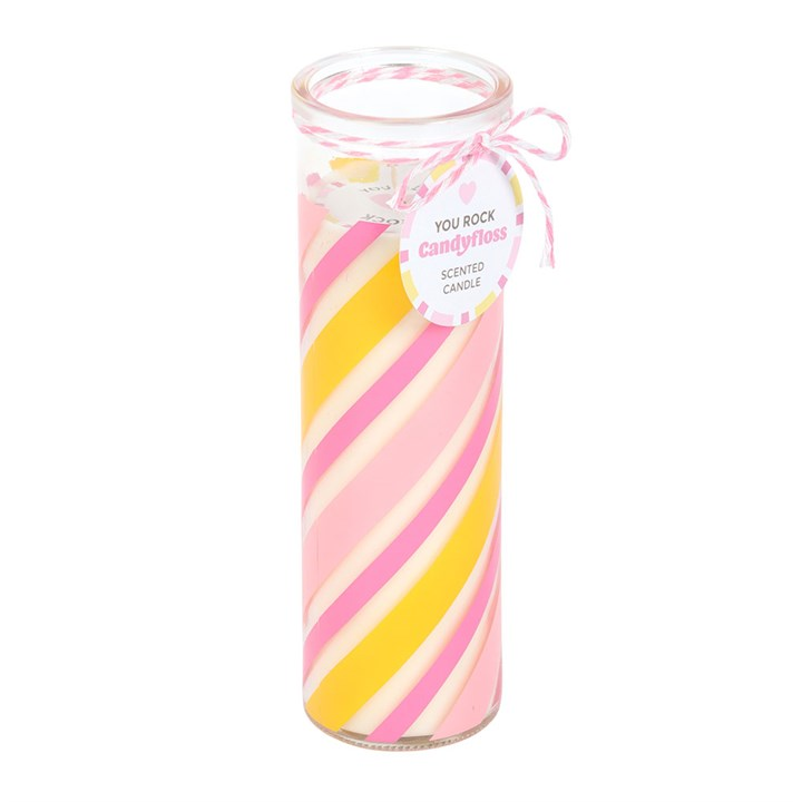 Candy Stripe Candyfloss Tube Candle, image 2 of 5