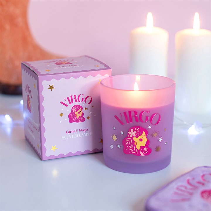 Zodiac Zest Virgo Citrus & Ginger Candle, image 1 of 5