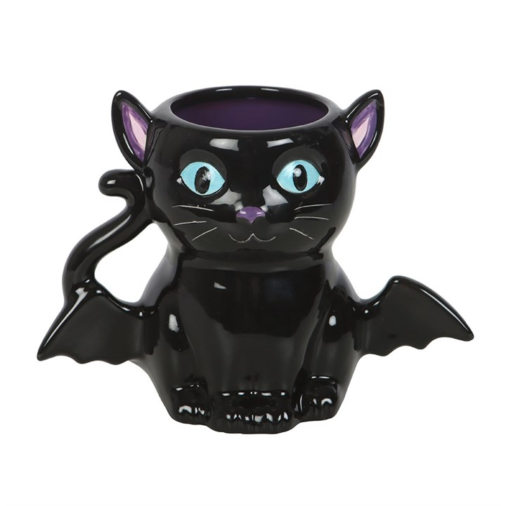 Cute and Creepy Bat Cat Mug, image 2 of 5