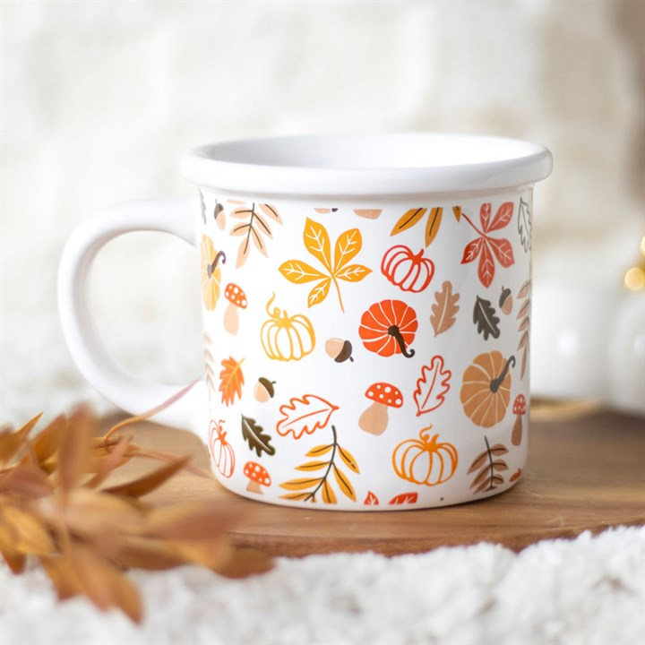 Autumn Leaves and Pumpkins Mug, image 1 of 6