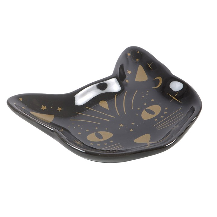 Magick Black Cat Face Trinket Dish, image 4 of 6