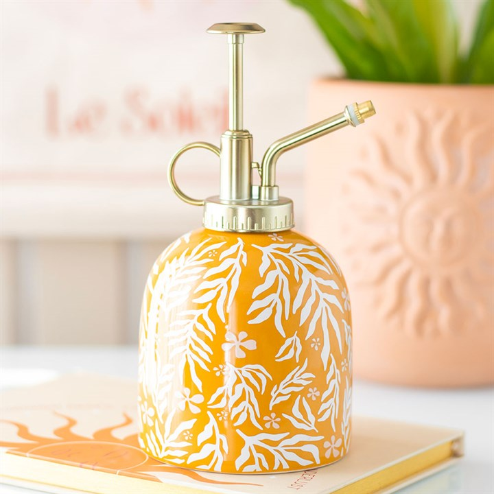 Summer Leaf Print Ceramic Plant Mister, image 1 of 6