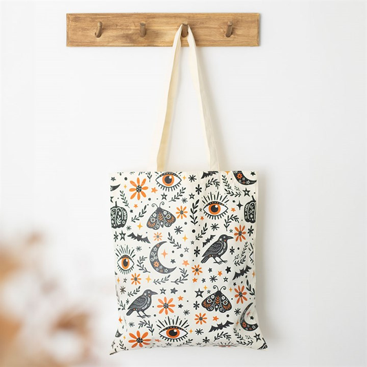 Frightful Folk Print Tote Bag, image 1 of 4