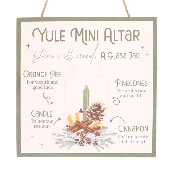 20cm Yule Altar MDF Hanging Sign, image 3 of 3