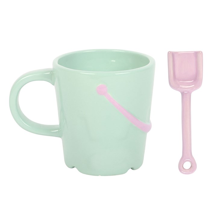 Pastel Bucket Mug with Spade Spoon, image 4 of 7