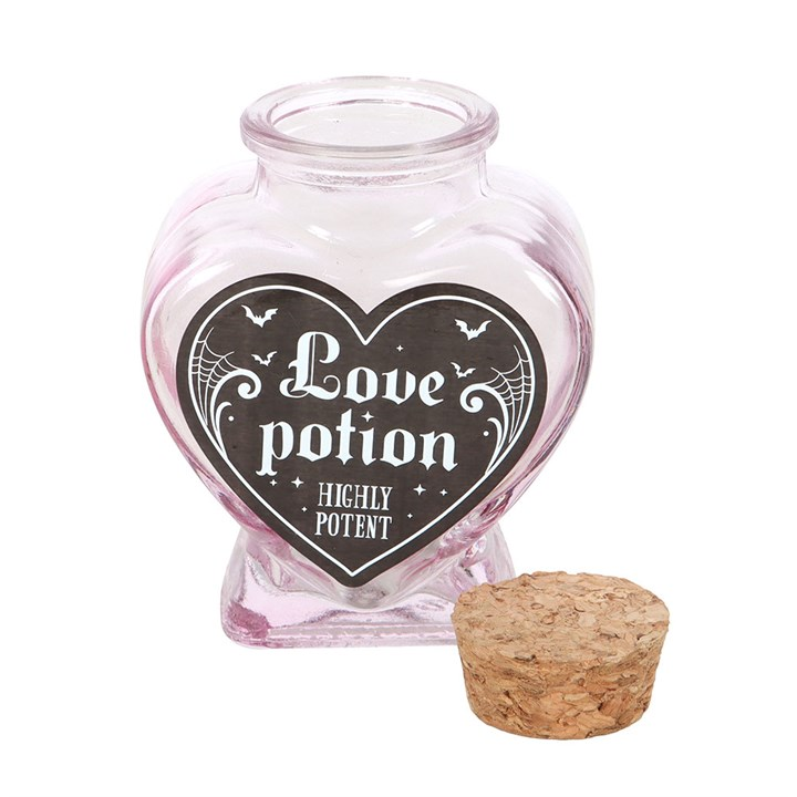 Love Potion Decorative Glass Heart Potion Bottle, image 3 of 6