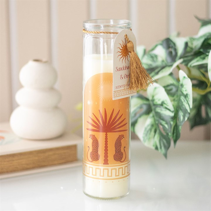 Leopard Palm Sandalwood & Oud Tube Candle, image 1 of 4