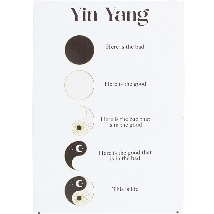 30cm Yin Yang Hanging Metal Sign, image 3 of 5
