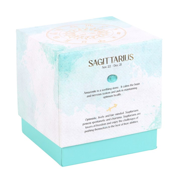 Sagittarius Ylang Ylang & Amber Gemstone Zodiac Candle, image 3 of 5