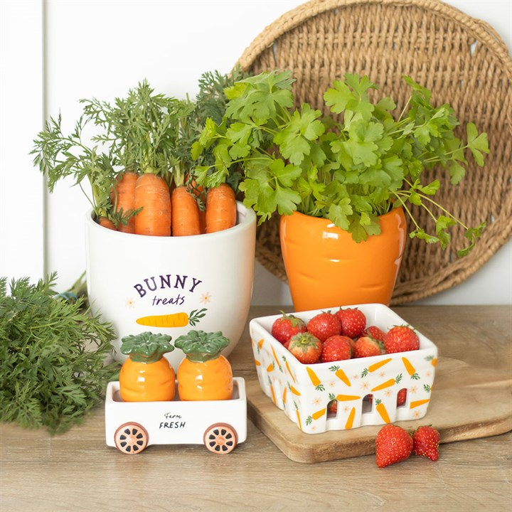 Carrot Patch Ceramic Berry Basket, image 4 of 4
