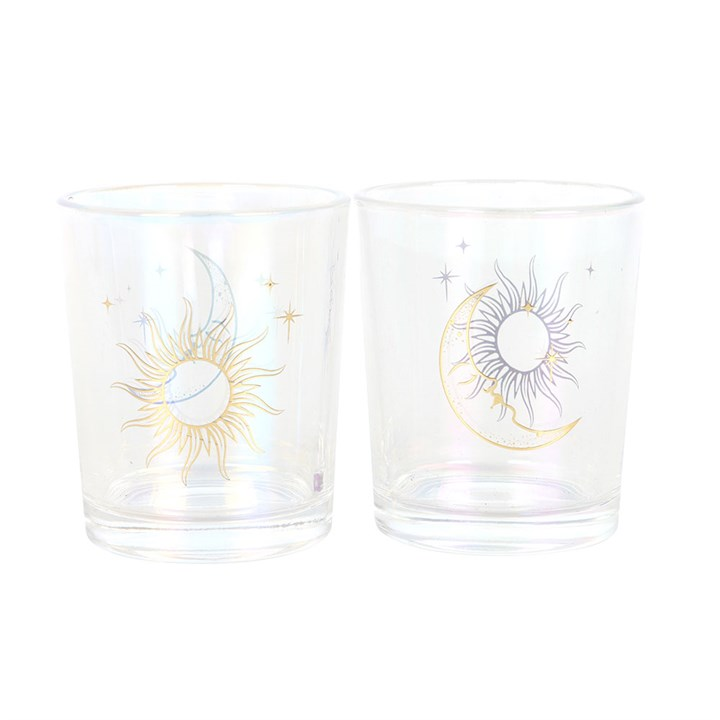 Iridescent Sun and Moon Votive Candle Holders, image 3 of 5