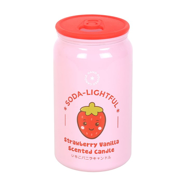 Strawberry Vanilla Soda Can Candle, image 3 of 6
