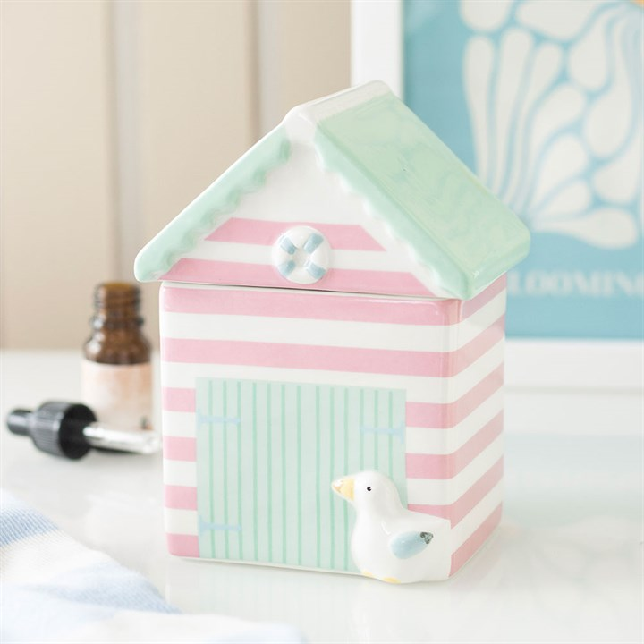 Pastel Beach Hut Oil Burner, image 1 of 5