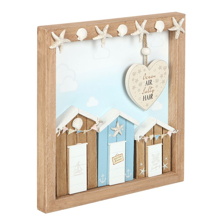 Ocean Air Salty Hair 3D Shell Beach Hut MDF Plaque, image 3 of 5