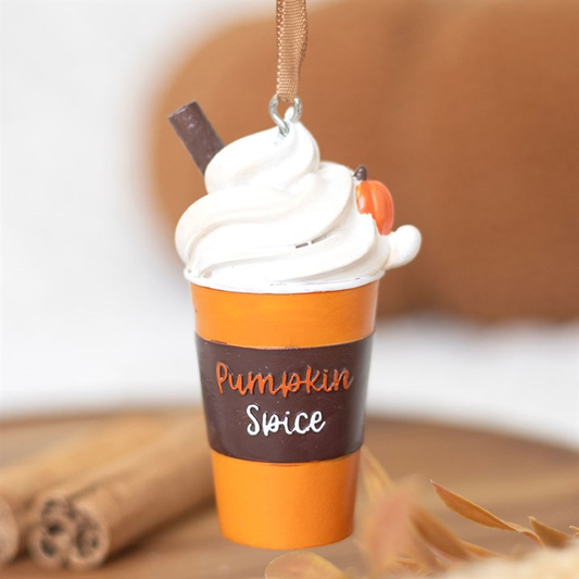 Pumpkin Spice Latte Hanging Ornament, image 1 of 5