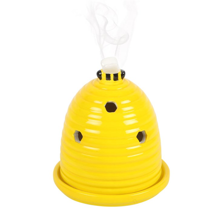 Yellow Beehive Incense Cone Holder, image 2 of 5