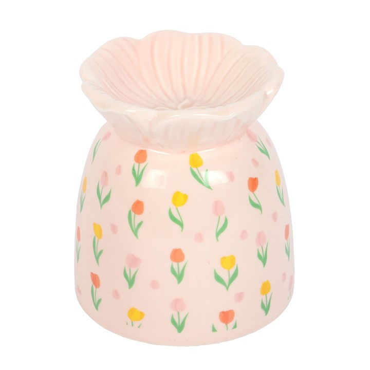 Tulip Print Oil Burner and Wax Warmer, image 4 of 5