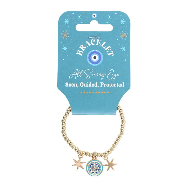 All Seeing Eye Beaded Charm Bracelet, image 2 of 4