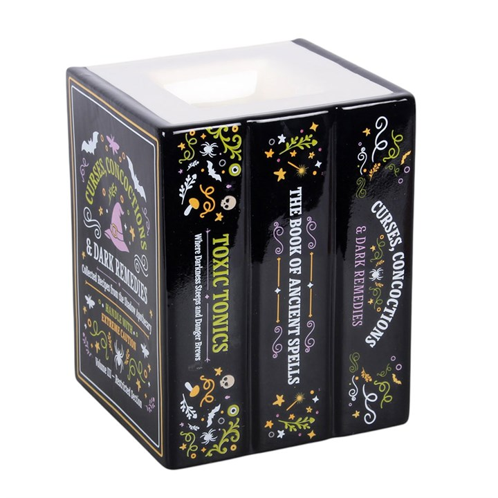 Witch's Apothecary Book Shaped Oil Burner and Wax Warmer, image 3 of 5
