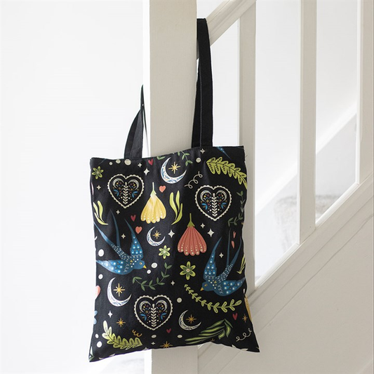 Midnight Bloom Polycotton Tote Bag, image 1 of 5