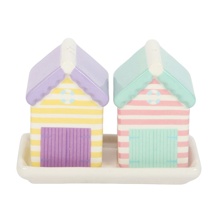 Pastel Beach Hut Salt and Pepper Shakers, image 3 of 6