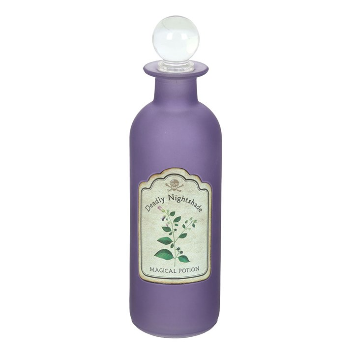 Deadly Nightshade Decorative Glass Potion Bottle, image 2 of 6