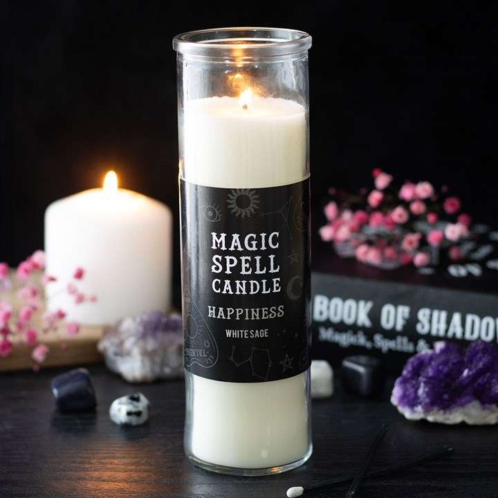 Happiness White Sage Magic Spell Tube Candle, image 1 of 4
