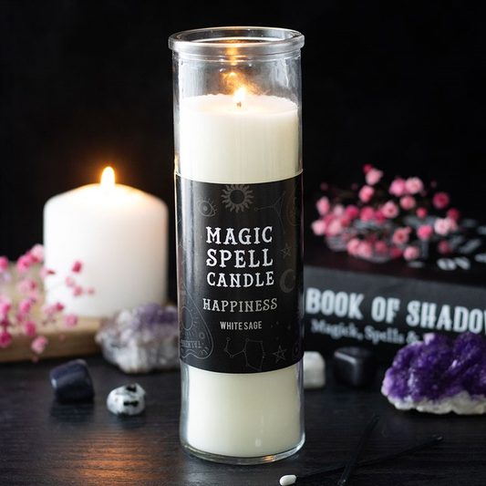 Happiness White Sage Magic Spell Tube Candle, image 1 of 4
