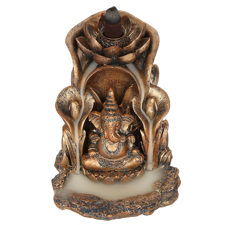 Bronze Ganesh Backflow Incense Burner, image 2 of 4
