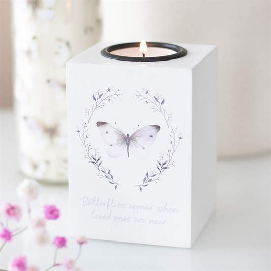 Butterflies Appear Tealight Candle Holder, image 1 of 6