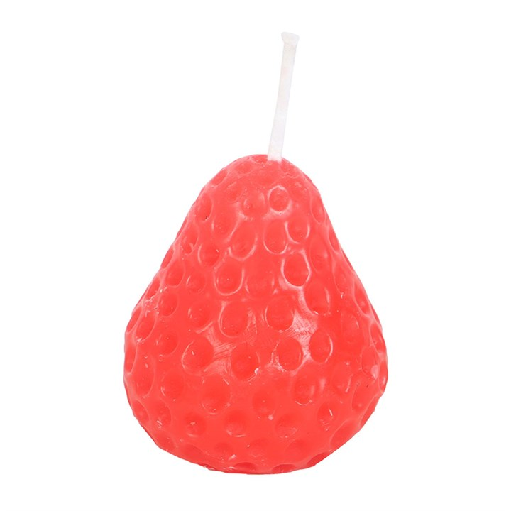 Set of 3 Strawberry Shaped Candles, image 3 of 4