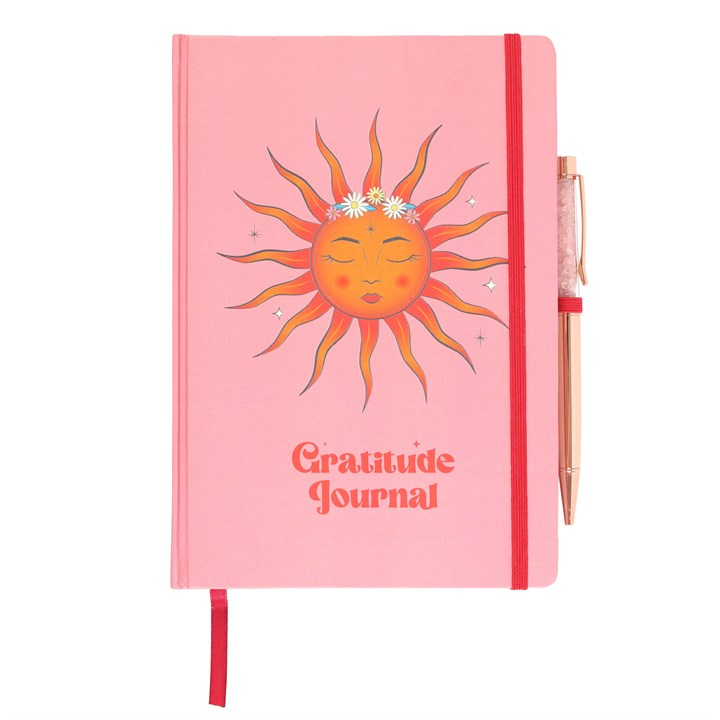 The Sun Gratitude Journal with Rose Quartz Pen, image 2 of 6