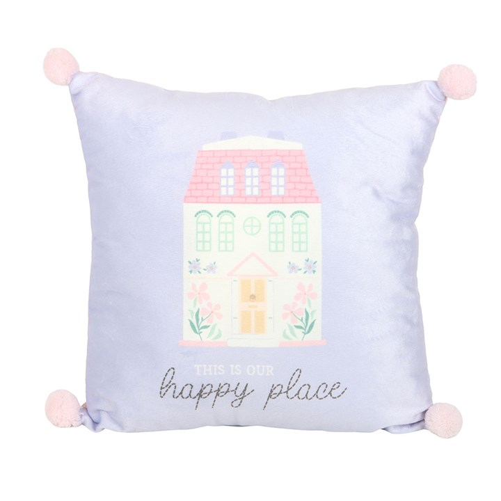 35cm Square This Is Our Happy Place Square Cushion, image 2 of 5