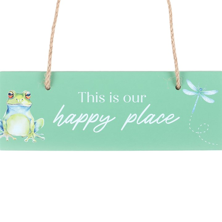 Light Green This is Our Happy Place Hanging Sign, image 3 of 5