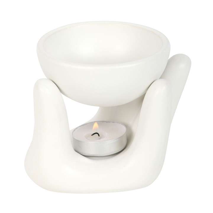 White Hand Ceramic Oil Burner, image 2 of 5