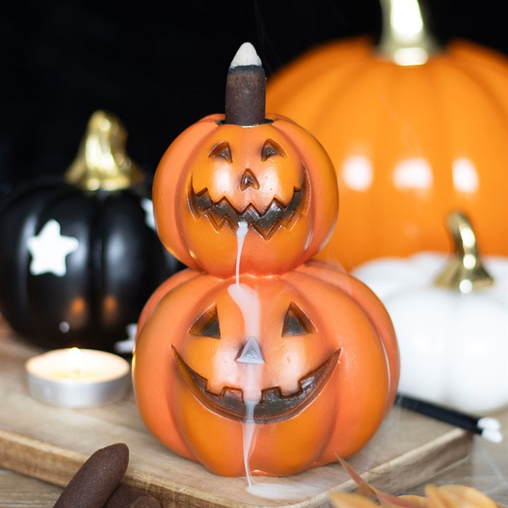 Stacked Pumpkins Backflow Incense Burner, image 1 of 6