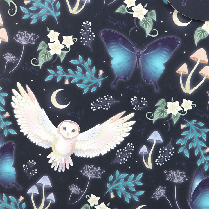 23cm Midnight Forest Owl Print Gift Bag, image 4 of 4