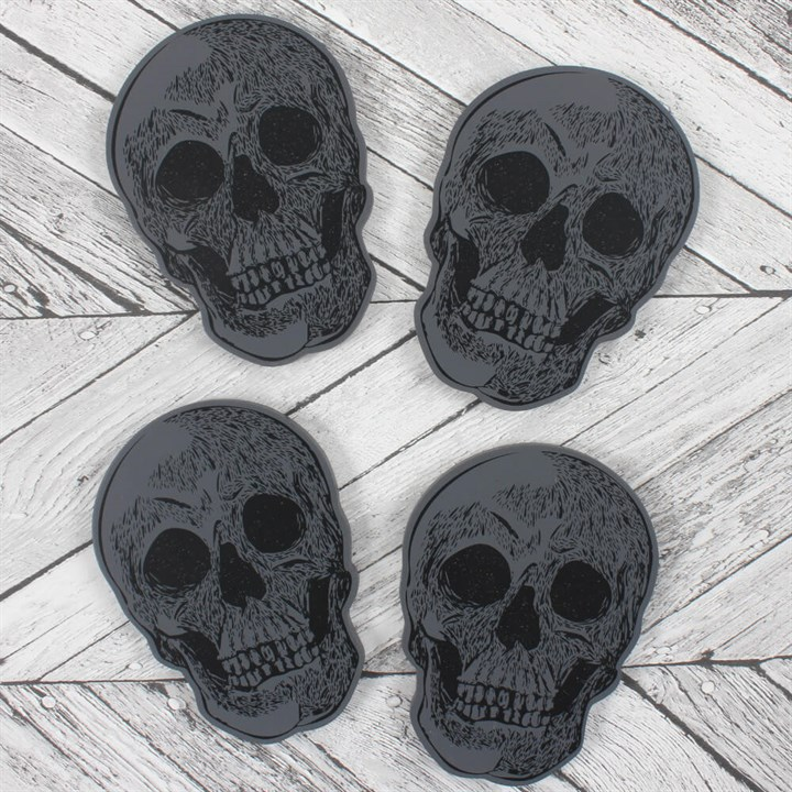 Set Of 4 Skull Coasters, image 4 of 5