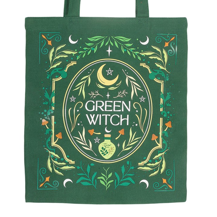Green Witch Tote Bag, image 4 of 6
