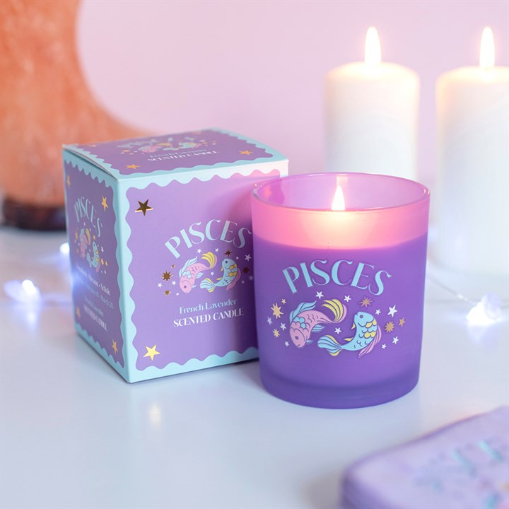 Zodiac Zest Pisces French Lavender Candle, image 2 of 5