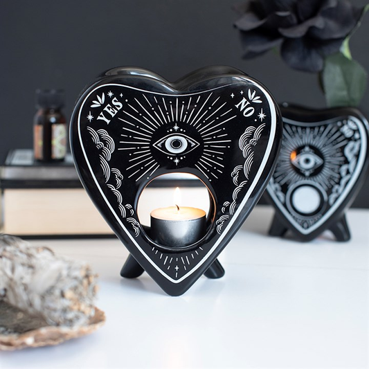 Black Planchette Oil Burner and Wax Warmer, image 1 of 5