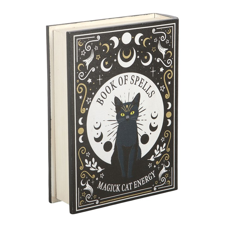 Black Cat Magick Book of Spells Shaped Storage Box, image 4 of 6