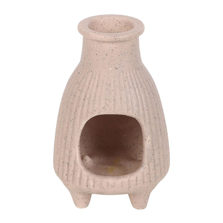 Greige Ribbed Palo Santo Burner, image 4 of 6