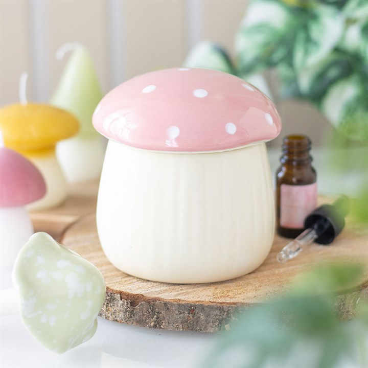 Pink Mushroom Oil Burner, image 1 of 5